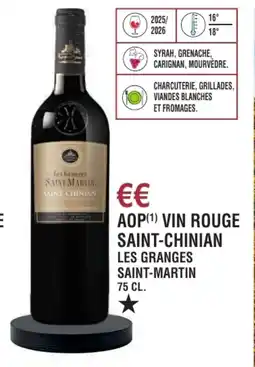 E.Leclerc Aop vin rouge saint-chinian les granges saint-martin offre