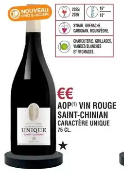 E.Leclerc Aop vin rouge saint-chinian caractère unique offre