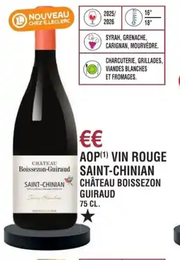 E.Leclerc Aop vin rouge saint-chinian château boissezon guiraud offre