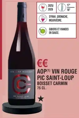 E.Leclerc Aop vin rouge pic saint-loup boisset carmin offre