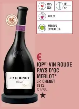 E.Leclerc Igp vin rouge pays d'oc merlot jp. chenet offre