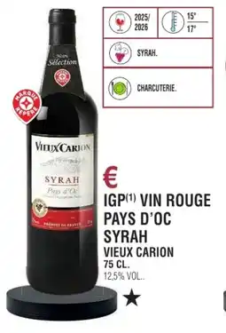 E.Leclerc Igp vin rouge pays d'oc syrah vieux carion offre