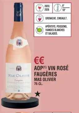 E.Leclerc Aop vin rosé faugères mas olivier offre