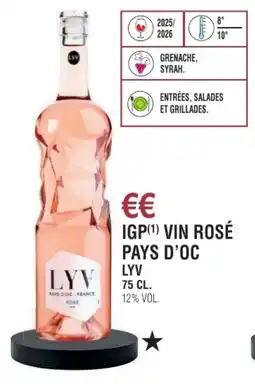 E.Leclerc Igp vin rosé pays d'oc lyv offre