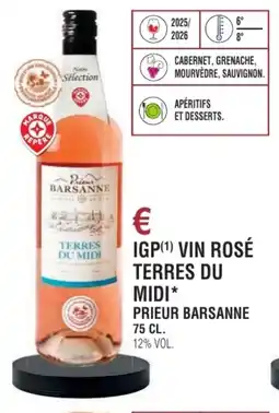 E.Leclerc Igp vin rosé terres du midi prieur barsanne offre