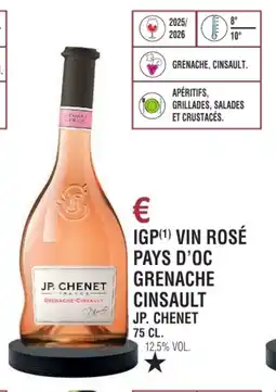 E.Leclerc Igp vin rosé pays d'oc grenache cinsault jp. chenet offre
