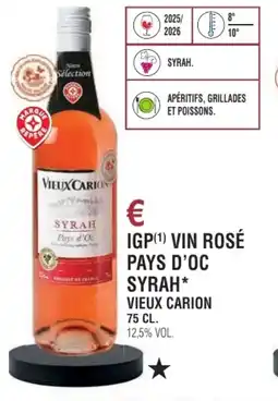 E.Leclerc Igp vin rosé pays d'oc syrah vieux carion offre