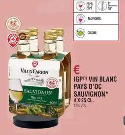 E.Leclerc Igp vin blanc pays d'oc sauvignon offre