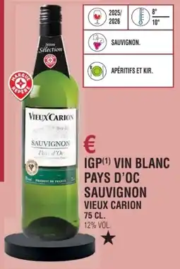E.Leclerc Igp vin blanc pays d'oc sauvignon vieux carion offre