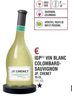 E.Leclerc Igp vin blanc colombard sauvignon jp. chenet offre