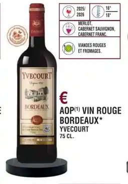 E.Leclerc Aop vin rouge bordeaux yvecourt offre