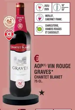 E.Leclerc Aop vin rouge graves chantet blanet offre