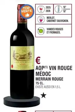 E.Leclerc Aop vin rouge médoc merrain rouge offre