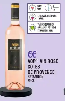 E.Leclerc Aop vin rosé côtes de provence estandon offre