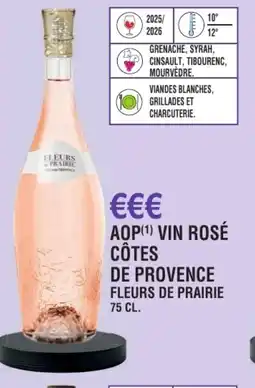 E.Leclerc Aop vin rosé côtes de provence fleurs de prairie offre