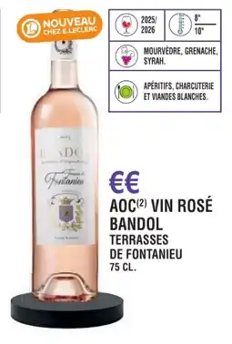 E.Leclerc Aoc vin rosé bandol terrasses de fontanieu offre