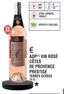 E.Leclerc Aop vin rosé côtes de provence prestige terres ocrées offre