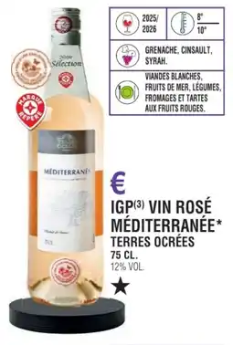 E.Leclerc Igp vin rosé méditerranée terres ocrées offre