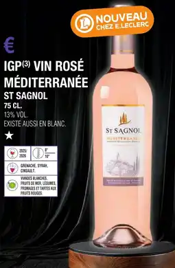 E.Leclerc Igp vin rosé méditerranée st sagnol offre