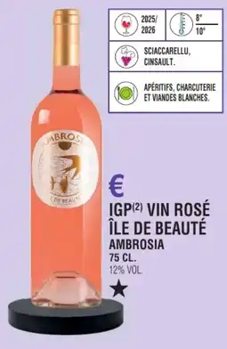 E.Leclerc Igp vin rosé île de beauté ambrosia offre