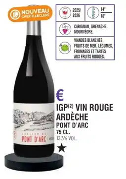 E.Leclerc Igp vin rouge ardèche pont d'arc offre