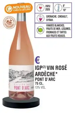 E.Leclerc Igp vin rosé ardèche pont d'arc offre
