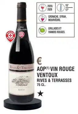 E.Leclerc Aop vin rouge ventoux rives & terrasses offre