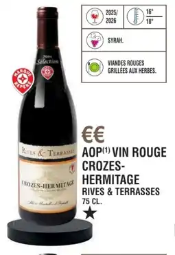E.Leclerc Aop vin rouge crozes-hermitage rives & terrasses offre