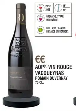 E.Leclerc Aop vin rouge vacqueyras romain duvernay offre