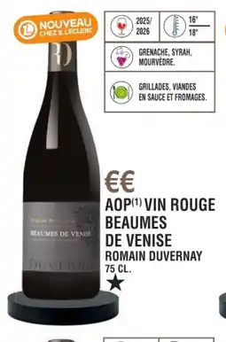 E.Leclerc Aop vin rouge beaumes de venise romain duvernay offre