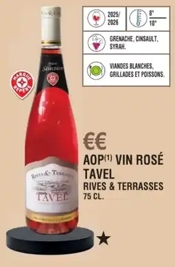 E.Leclerc Aop vin rosé tavel rives & terrasses offre