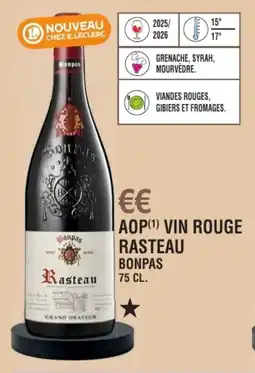E.Leclerc Aop vin rouge rasteau bonpas offre