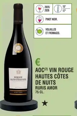 E.Leclerc Aoc vin rouge hautes côtes de nuits ruris amor offre