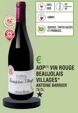 E.Leclerc Aop vin rouge beaujolais villages antoine barrier offre
