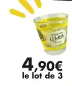 E.Leclerc Lot de 3 verres season en verre, 3 décors différents offre