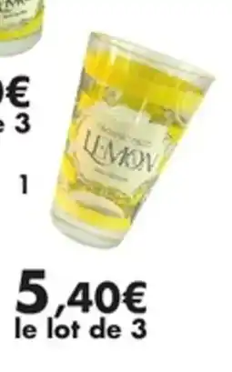 E.Leclerc Lot de 3 verres season en verre, 3 décors différents offre