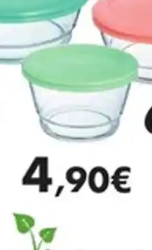 E.Leclerc Boite ronde eat & joy en verre avec couvercle plastique turquoise offre