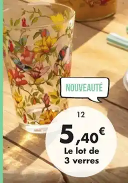 E.Leclerc Lot de 3 verres haut Paradis en verre offre