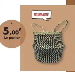 E.Leclerc jonc de mer avec anses avec motif noir offre