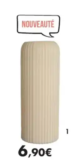 E.Leclerc Vases stripes sable en verre offre