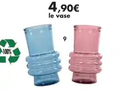 E.Leclerc Vase Altea rose ou bleu en verre 100% recyclé offre