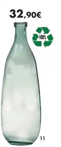 E.Leclerc Vase Montana couleur naturelle en verre recyclé offre