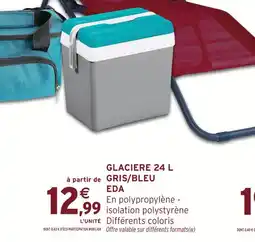 Intermarché Eda glacière 24 l gris/bleu offre