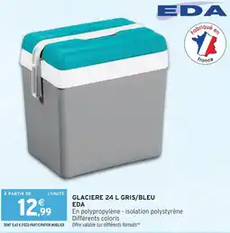 Intermarché Eda glacière 24 l gris/bleu offre