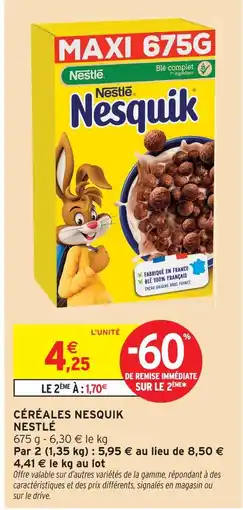 Intermarché Hyper Nestlé céréales nesquik offre
