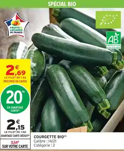 Intermarché Hyper Courgette bio offre