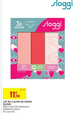 Intermarché Hyper Sloggi lot de 3 slips go crush offre
