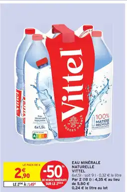 Intermarché Hyper Vittel eau minérale naturelle offre