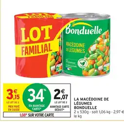 Intermarché Bonduelle macédoine de légumes offre