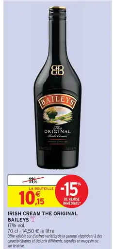 Intermarché Baileys irish cream the original offre